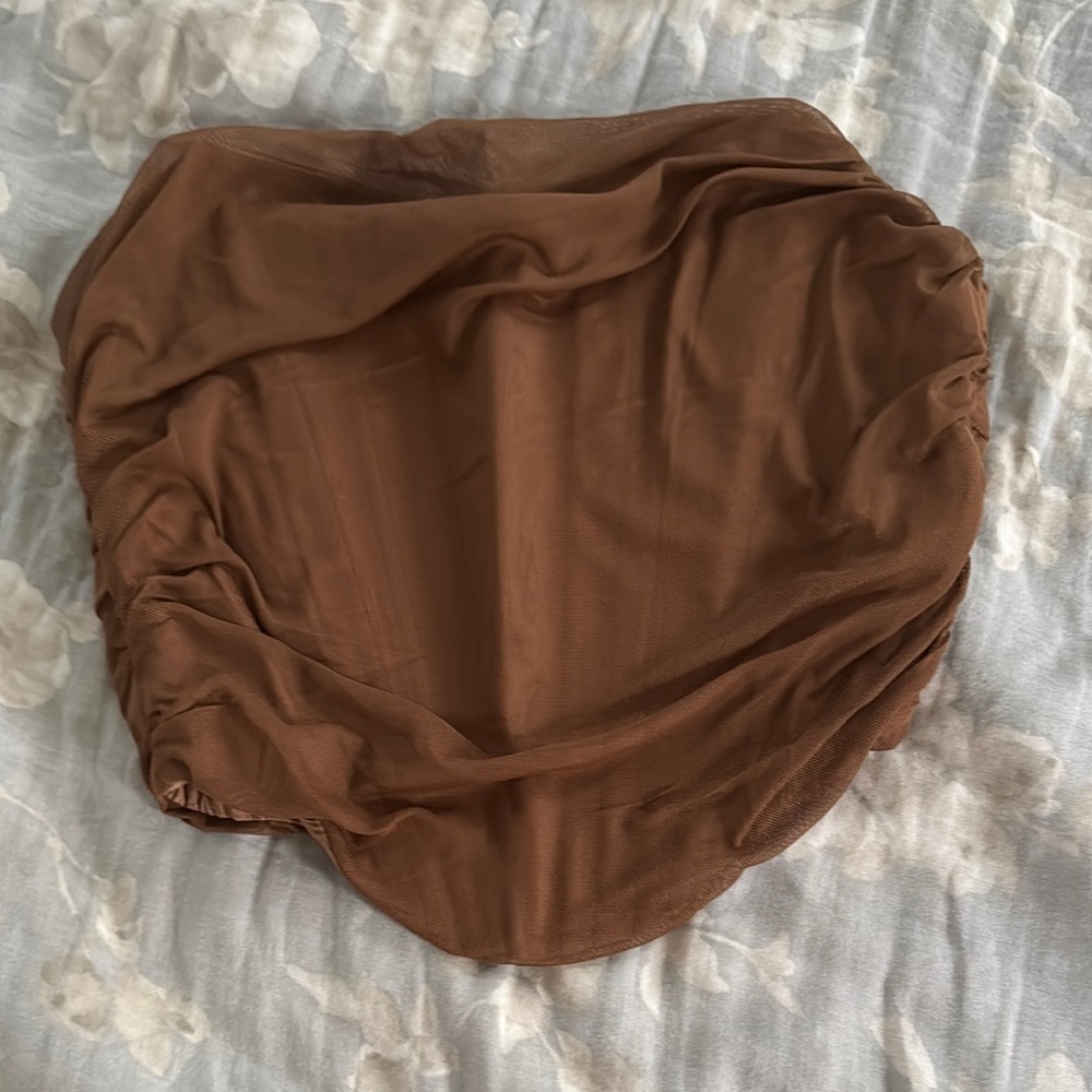 Brown Ruched Shirt